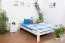 Massivholz Bettgestell Buche 180 x 200 cm Weiß Abbildung