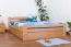 Bettgestell mit Schubladen Buche 160 x 200 cm Natur Abbildung