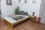 Bett 140 x 200 cm Kiefer massiv Natur Abbildung