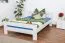 Weißes Buche Massivholzbett 140 x 200 cm Weiß Abbildung
