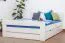 Weißes Buche Bett ausziehbar 140 x 200 cm Weiß Abbildung