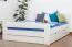 Holzbett Bettgestell Buche 140 x 200 cm Weiß Abbildung