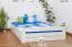 Weißes Buche Bett ausziehbar 180 x 200 cm Weiß Abbildung