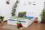 Holz Stauraumbett 160 x 200 cm Buche massiv Weiß Abbildung
