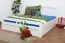 Buche Schubladenbett 160 x 200 cm Weiß Abbildung