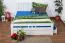 Weißes Buche Bett mit Schubladen 160 x 200 cm Weiß massiv Abbildung