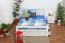 Holzbett 140 x 200 cm Buche massiv Weiß Abbildung