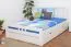 Massivholzbett Buche 140 x 200 cm Weiß Abbildung