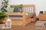 Buche Stauraumbett Bettgestell 160 x 200 cm Natur Abbildung
