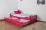Stauraumbett 90 x 200 cm Buche Rosa mit Lattenrost Abbildung