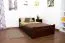 Buche Holzbett 120 x 200 cm Dunkelbraun Abbildung