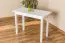 Massivholz Tisch 50x100 cm Kiefer, Farbe: Weiß Abbildung