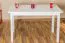 Massivholz Tisch 60x120 cm Kiefer, Farbe: Weiß Abbildung