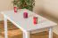 Holztisch Tisch 60x120 cm Kiefer massiv, Farbe: Weiß Abbildung