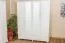 Massivholz-Kleiderschrank Weiß 195x162x59 cm Abbildung