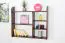 Hängeregal, Wandregal, Bücherregal - 100 cm breit, Kiefer Massivholz, Farbe: Nuss Abbildung