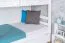 Stockbett für Erwachsene "Easy Premium Line" K20/h inkl. Liegeplatz und 2 Abdeckblenden, Kopf- und Fußteil gerade, Buche Vollholz massiv Weiß, Liegeflächen 90 x 200 cm, teilbar