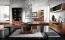 Kommode "Lopar" 08, Farbe: Nuss / Schwarz, teilmassiv - Abmessungen: 63 x 121 x 51 cm (H x B x T)