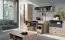 Schlichter Schrank Niel 02, Farbe: Eiche / Anthrazit - Abmessungen: 195 x 90 x 50 cm (H x B x T)