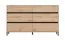 Kommode | 6 Schubladen | Farbe: Eiche Artisan | modernes Design | ABS-Kanten | Beine: Schwarz | Maße: 157 x 40 x 90 cm | gut kombinierbar