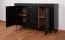 Modernes Esszimmer - Set K Barbe, mit goldene Griffe, Farbe: Schwarz matt, ABS-Kantenschutz, 4-teilig