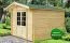 Holz-Gartenhaus 1,98 x 2,48 Meter (inkl. Dach) | Naturbelassen | Satteldach | 34 mm Blockbohlen-Haus Abbildung