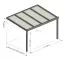 Terrassenüberdachung S 02, Dach: 16 mm Polycarbonat klar, Grundfläche: 8,14 m² - Abmessungen: 200 x 407 cm (B x L)