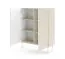 Highboard / Kommode mit zwei Türen Goulette 01 | Push-to-open Funktion | Farbe: Kaschmir | ABS | Beine: Metall | sechs Fächer | Maße: 123 x 98,5 x 39,5 cm