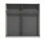 Kleiderschrank | Farbe: Kaschmir | breit | 1 Spiegeltür | Schiebetürenschrank | Maße: 220 x 61 x 217,5 cm | ABS-Kanten | 2 Kleiderstangen | 2 Fächer
