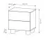 Nachtkommode | 2 Schubladen | Farbe: Eiche Vicenza | Push-to-open Funktion | 50 x 38 x 52 cm | ABS-Kanten | Holzbeine | für Schlafzimmer