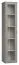 Vitrine Bentos 09, Farbe: Grau - Abmessungen: 187 x 39 x 40 cm (H x B x T)