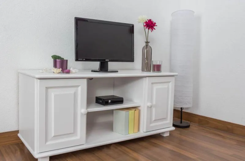 Fernsehtisch Massivholz Farbe: Weiß 55x118x47 cm Abbildung