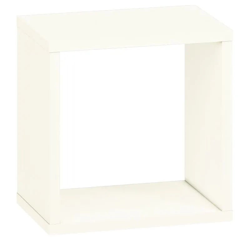 Jugendzimmer - Hängeregal / Wandregal Greeley 18, Farbe: Weiß - Abmessungen: 30 x 30 x 20 cm (H x B x T)