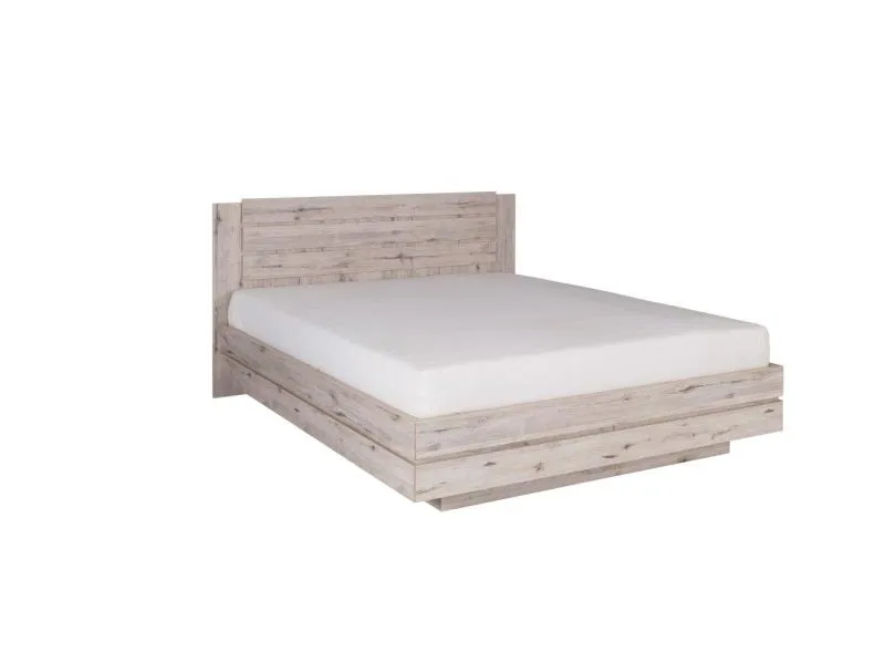 MDF Bett 160 x 200 cm Eiche Abbildung