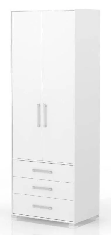 Jugendkleiderschrank Weiß 236x84x56 cm Abbildung