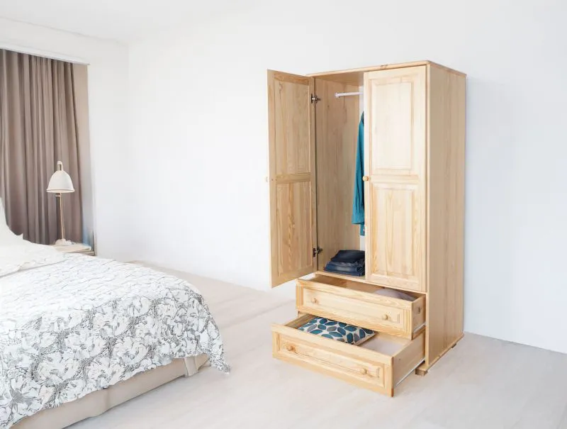 Kleiderschrank 80 cm breit Holz