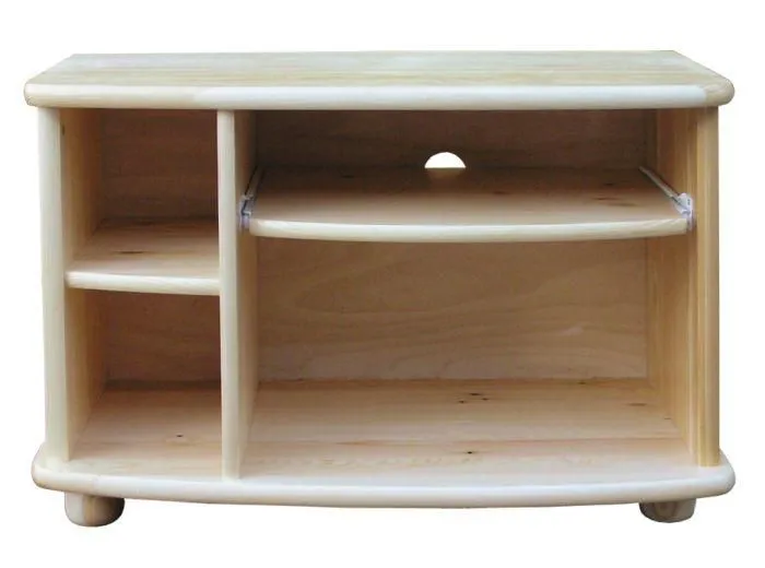 TV-Lowboard Massivholz Farbe: Natur 50x77x40 cm  Abbildung