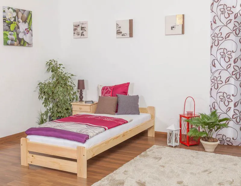 Bett Kiefer 90 x 200 cm Natur Abbildung