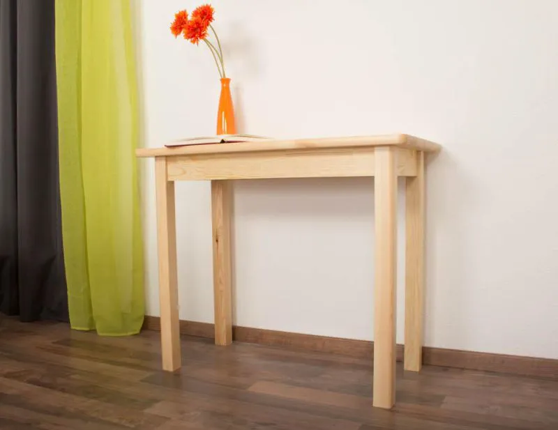 Massivholz Tisch 50x90 cm Kiefer, Farbe: Natur Abbildung