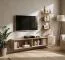 Wohnwand | Farbe: Eiche Cremona | geriffelte Front | Push-to-open Funktion | hochwertig Verarbeitet | 148 x 35 x 160 cm | schlichtes Design | für Wohnzimmer