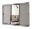 Kleiderschrank | Kaschmir | 3-Türig | 10 Fächer | 250 x 62 x 200 cm | dekorativer Spiegel | 2 Kleiderstangen | Schiebetürenschrank | hochwertig Verarbeitet
