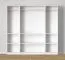Offener Kleiderschrank | breit | 3 Kleiderstangen | Farbe: Weiß | 4 Fächer | Maße: 206 x 55 x 196 cm | einfaches Design | 6 Holzeinlegeböden | für Schlafzimmer