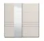 Kleiderschrank | Farbe: Kaschmir | breit | 1 Spiegeltür | Schiebetürenschrank | Maße: 220 x 61 x 217,5 cm | ABS-Kanten | 2 Kleiderstangen | 2 Fächer