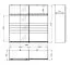 Kleiderschrank | Farbe: Kaschmir | breit | 1 Spiegeltür | Schiebetürenschrank | Maße: 220 x 61 x 217,5 cm | ABS-Kanten | 2 Kleiderstangen | 2 Fächer