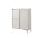 Stilvolles Wohnzimmer - Set B Balta, 4-teilig, Farbe: Beige, Push-to-open Funktion, ABS-Kantenschutz, Beine: Metall