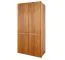 Kleiderschrank / Drehtürenschrank Fazenda 01, Farbe: Natur, Eiche teilmassiv – 222 x 104 x 61 cm (H x B x T)