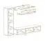 Elegante Wohnwand Hompland 66, Farbe: Weiß - Abmessungen: 170 x 210 x 40 cm (H x B x T), mit Push-to-open Funktion
