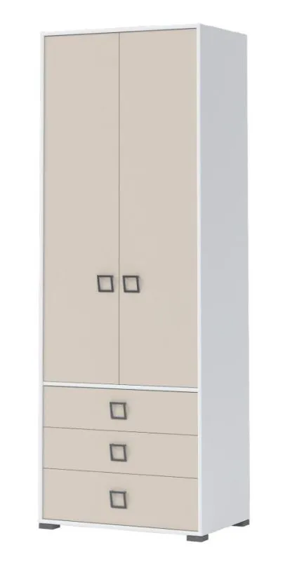Schrank Jugendzimmer Weiß 236x84x56 cm Abbildung