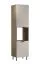 Küchenschrank | 2 Drehtüren | Farbe: Eiche Baltic Storm / Beige | Soft-Close Funktion | 60 x 58 x 247 cm | 5 Fächer | Metallgriffe | für Einbau eines Backofen | Türanschlag: Rechts