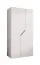 Kleiderschrank / Drehtürenschrank | Farbe: Weiß | 1 Meter breit | 1 Fach | 1 Kleiderstange | Griffe: Kaschmir | Maße: 100 x 52 x 202 cm | Soft-Close-Funktion | ABS
